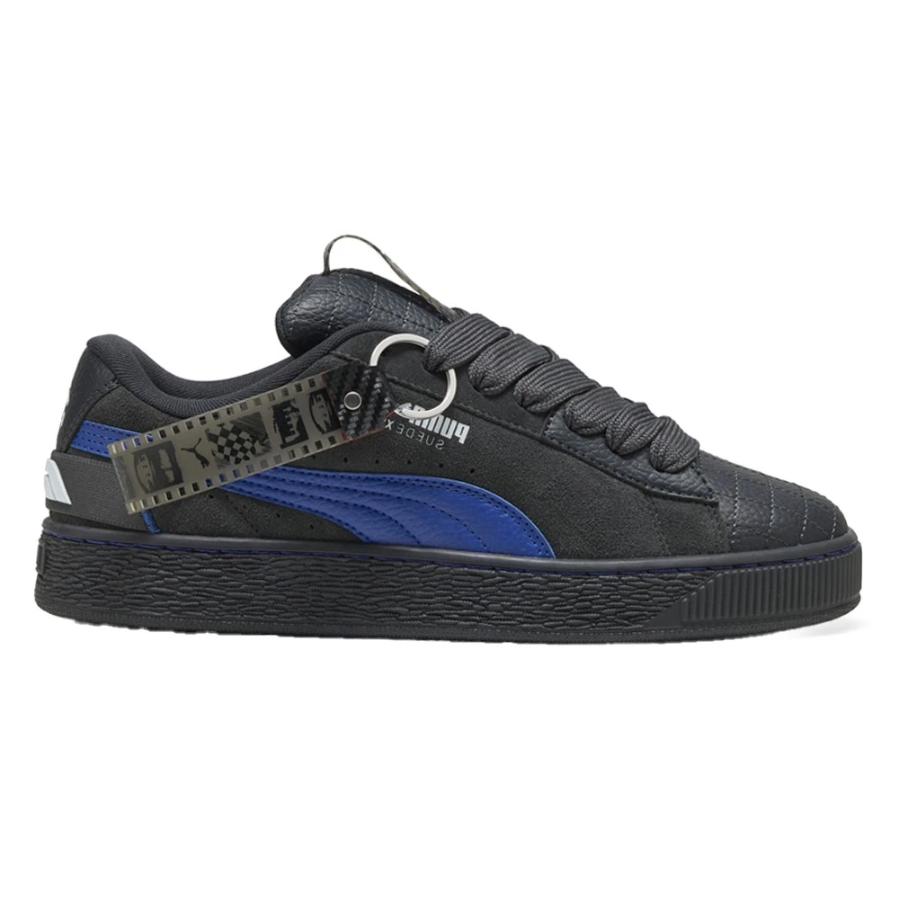 PUMA Formula 1 X Suede Xl 75 Years Hero Lace Up Mens Black Sneakers Casual Shoe