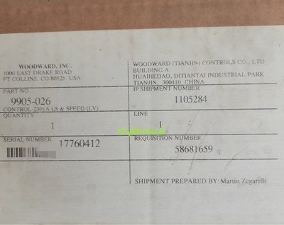Brand new WOODWARD 2301A 9905-026 control panel