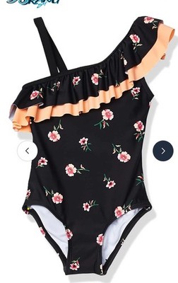 Kanu Surf Morgan Floral One Shoulder One Piece Swimsuit Size 10 New