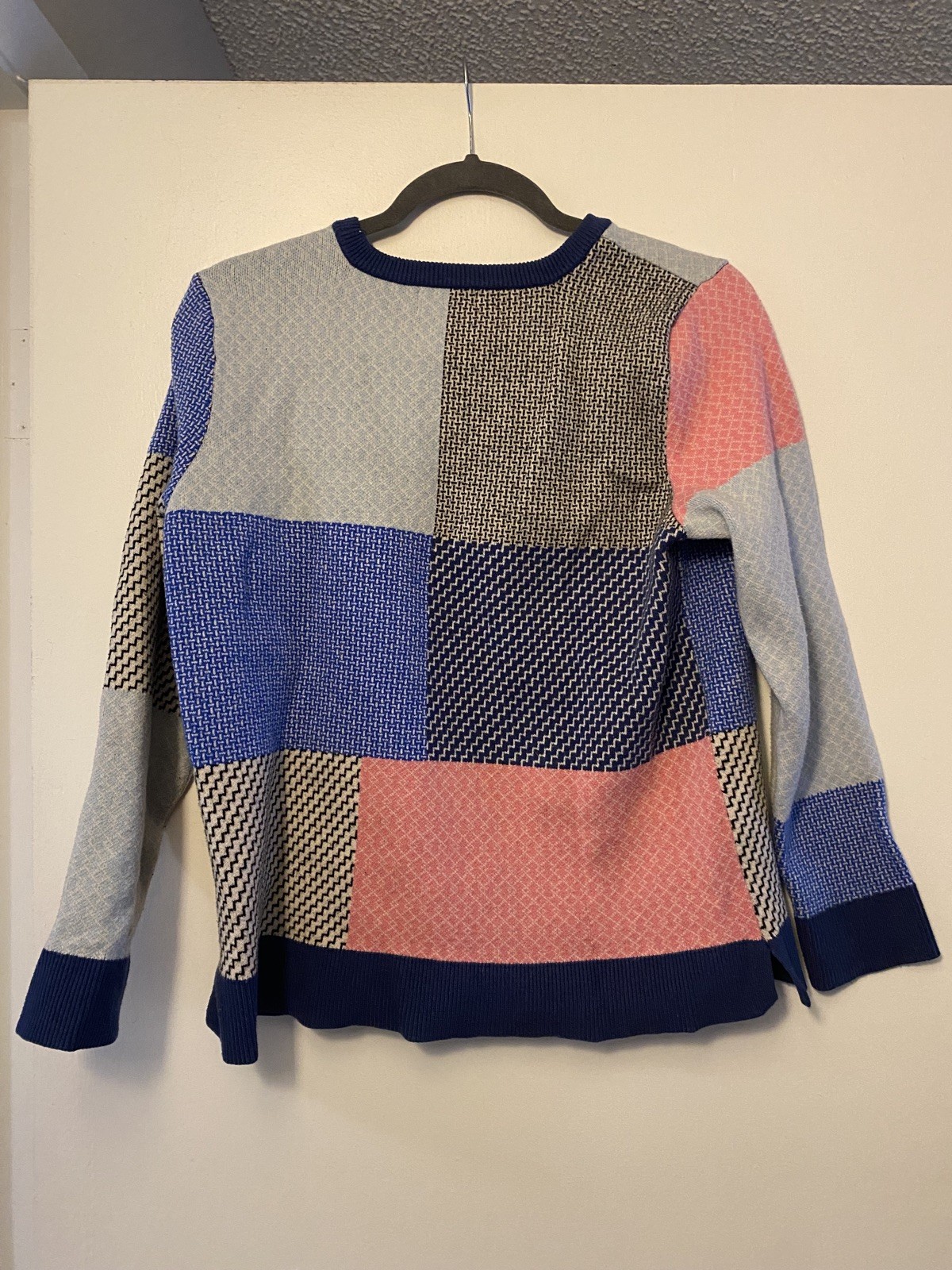 Multicolor Patchwork Sweater Size Small - image 2