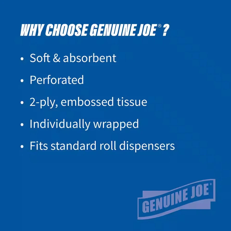 Papel higiênico padrão em relevo 2 camadas (400 folhas por rolo, 96 rolos por estojo) - Imagem 4 de 4