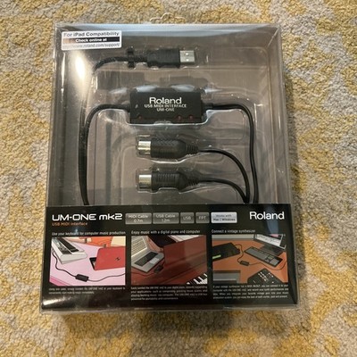 Roland UM-ONE mk2 Black USB MIDI Interface For iPad Compatibility