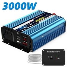 3000W Pure Sine Wave Power Inverter 12V/24V to 240V Converter Truck