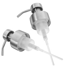 Shampoo Bottle Pump Heads 2-Pack Stainless Steel 304 Foam Soap Dispenser Pump...