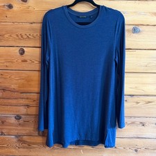 H By Halston Navy Blue Tunic Long Sleeve top Medium