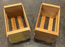 Vintage Lot of Two 2 Napa Valley Wooden CD Storage Holder Rack Shelf Racks