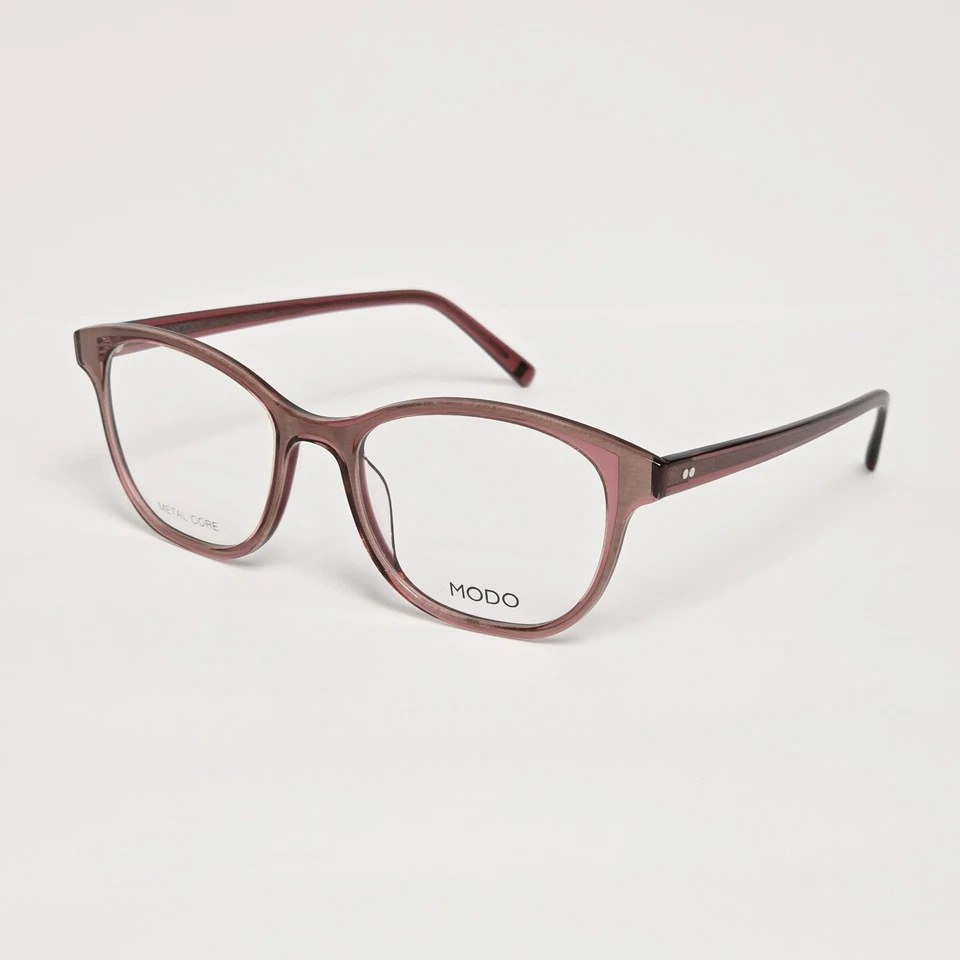 Gafas rectangulares hechas a mano para mujer MODO 6624 en cristal rosa | 52 mm Foto 2 de 4