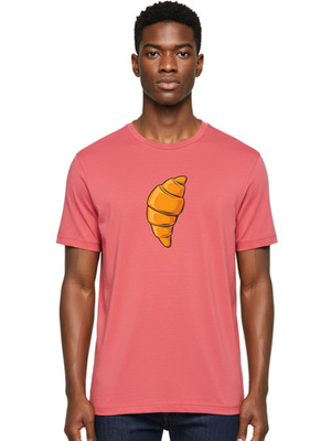 Croissant Mens Graphic Tee, 100% Cotton, Casual Summer Wear
