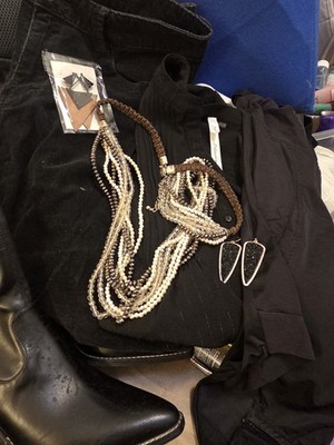 7pc Outfit Lot Calvin Klein Corduroy Sz14 Chico's Necklace Boots NY CollectionXL