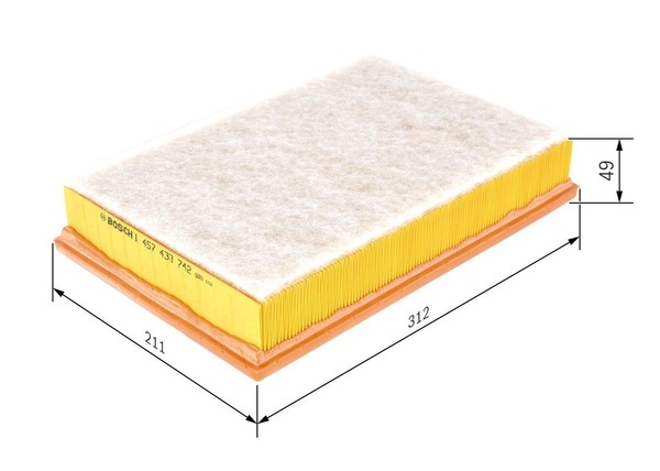 Bosch Luftfilter Fuer VW 1457433742-image