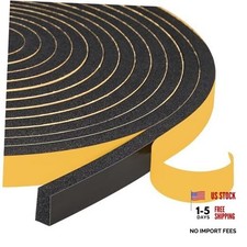 Weather Stripping Door Seal Strip 1/2 x 1/4 inch, 2 Rolls x 1/2"x1/4"x26 FT