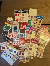 Vintage Dennison & Eureka Seals And Stickers Scratch N Sniff Lot