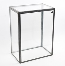 Zinc Glass Showcase / Display Box H: 37x18x27 cm IMPERFECTION WITH SOME SCRAT...