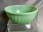 VNT Fire KIng Jadeite Swirl Green Milk Glass 9” Mixing Bowl