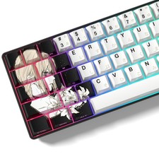 Rainy Japanese Anime Keycaps 60 65 75 100 Percent,Cherry Keycaps130 Keys PBT ...
