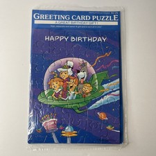 Vintage 1990 The Jetsons Cartoon Happy Birthday Puzzle by Hanna Barbera New