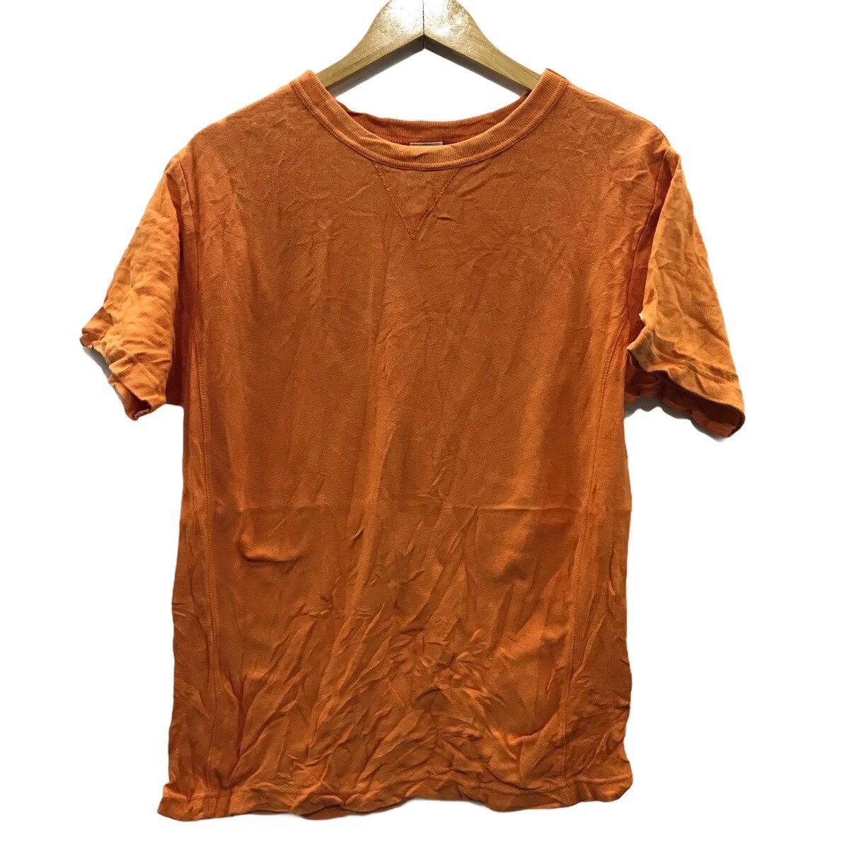 Vintage 90' CHAMPION USA Reverse Weave Orange Tee Shirt Top Baskeball Sport