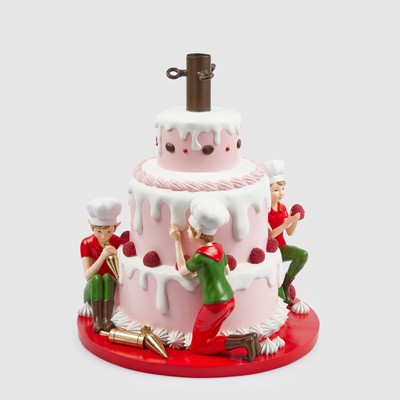 EDG Enzo De Gasperi Basis Stamm für Weihnachtsbaum Kuchen 47x41cm rot