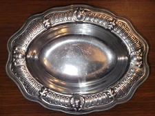 Wilton Armetale Germain Oval Bowl Richard Wilton Collection 8.5 inch Rare