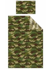 CAMOUFLAGE ARMY DUVET COVER SET REVERSIBLE MILITARY DESIGN 2 in 1