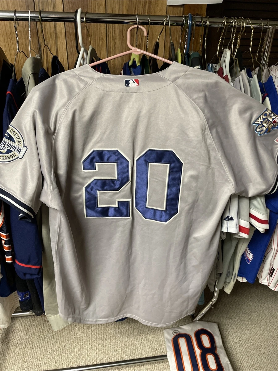 Majestic New York Yankees JORGE POSADA 2008 Baseball JERSEY White P/S –
