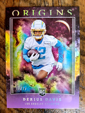 2023 Panini Origins Derius Davis Rookie  Purple 11/17 RC FOTL Chargers SSP