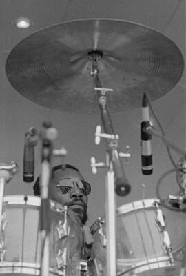Drummer Billy Cobham At Crystal Palace Garden Party London 1975 MUSIC OLD PHOTO