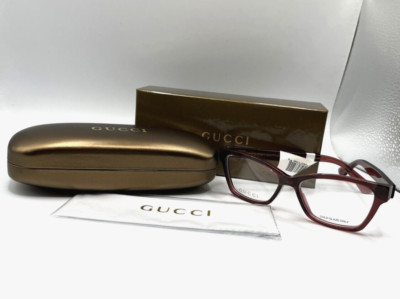 Gucci women's 50mm GG06340 Cat Eye Optical Eye Glasses - Burgundy -w/ case & box