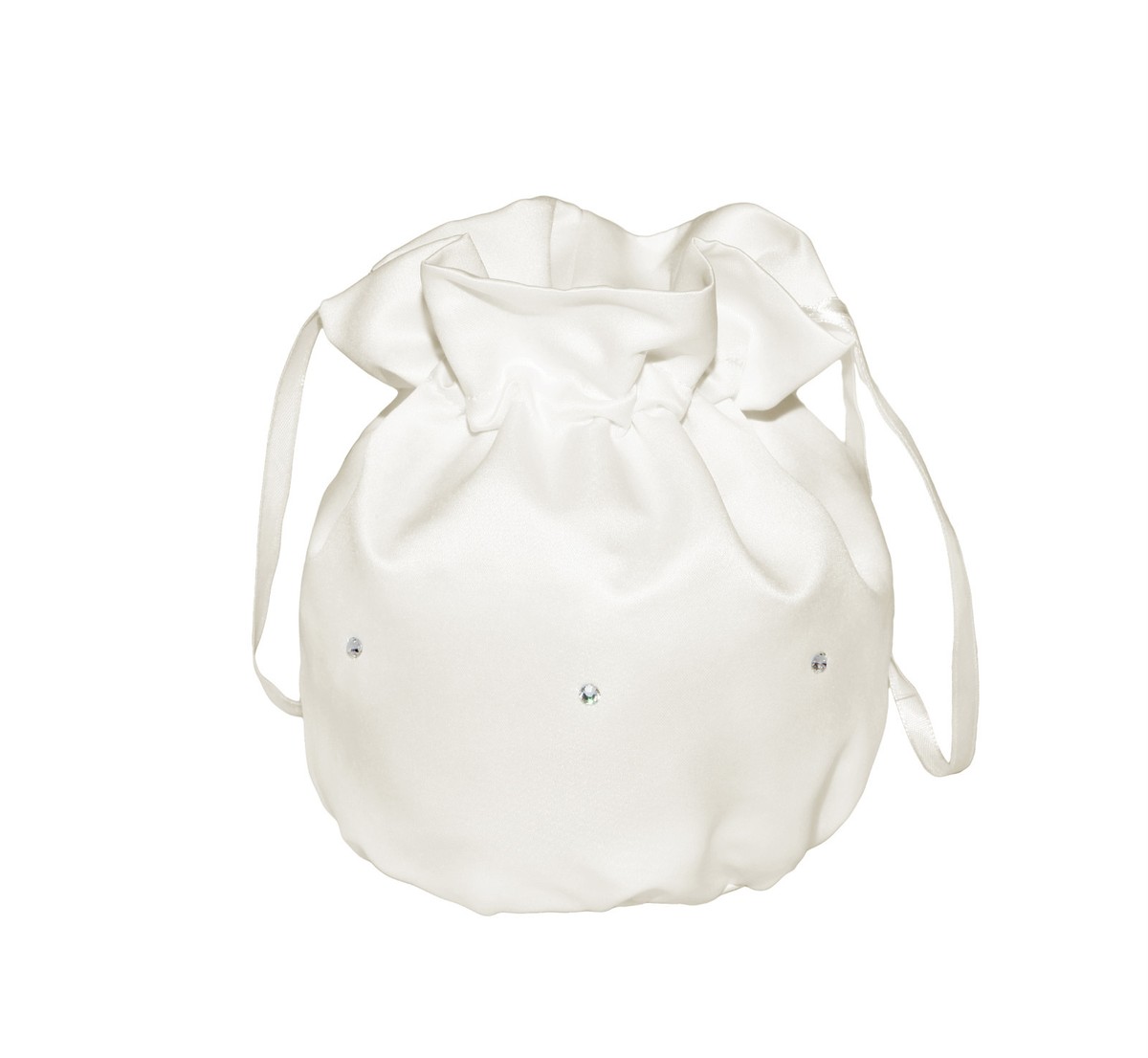 Bolsa de satén de la Sagrada Comunión/bolso Dolly de dama de honor nupcial/bolso de mano de graduación para niña, cristal