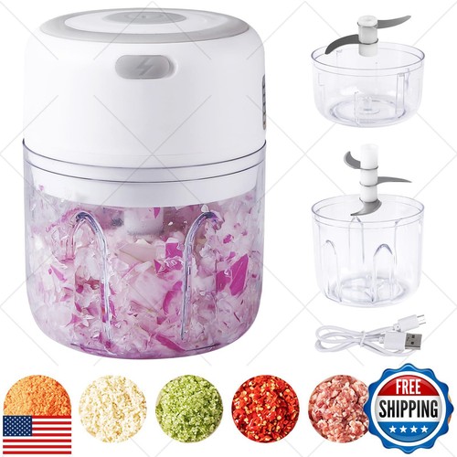 Electric Mini Garlic Chopper,Food Processor,Portable Cordless Garlic Mincer M