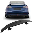 47" Matte Black ABS Rear Trunk Spoiler Wing Tail Lip Kit For Tesla Model X Y 3 S