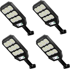 GODORIO Solar Street Lights Outdoor, 4 Pack 279 Solar Parking Lot Lights, Ip65 W