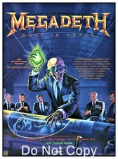 megadeth concert show poster 12"x18"