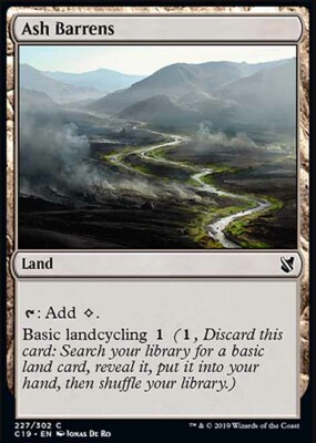 Magic the Gathering MTG Ash Barrens (227) Commander 2019   LP