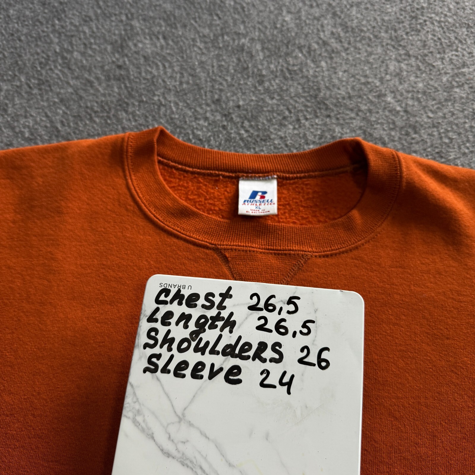 Vintage Russell Athletic V-Stitch Sweatshirt XL Blank Crewneck Mens boxy fit