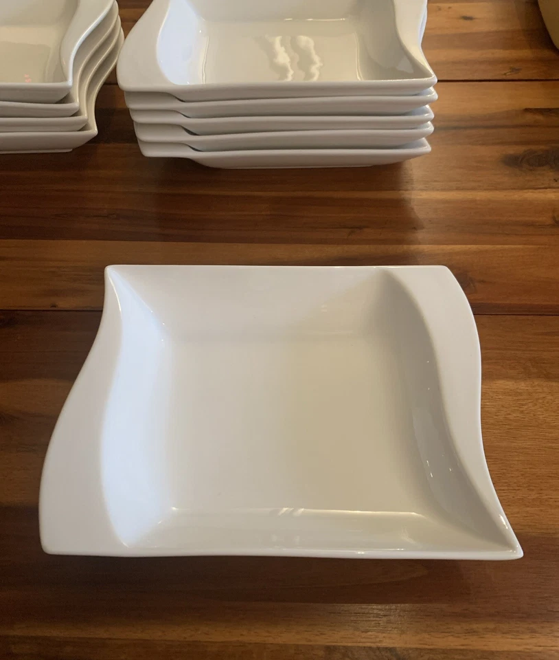 vanWell Marken  Tief Speiseteller »Harmony« Porzellan,Weiß,Groß 20Lx17Bx5cm.T, - Bild 3 von 4