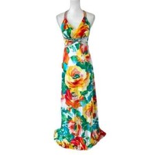 Floral Tropical Prom Gown