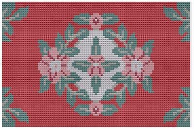 Stickmuster Von Florashell - Puppenhausteppich - Rot