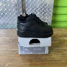 Vintage New In Box Toddler Baby Nike Air Force 1 AF1 Black / Black Size 4c