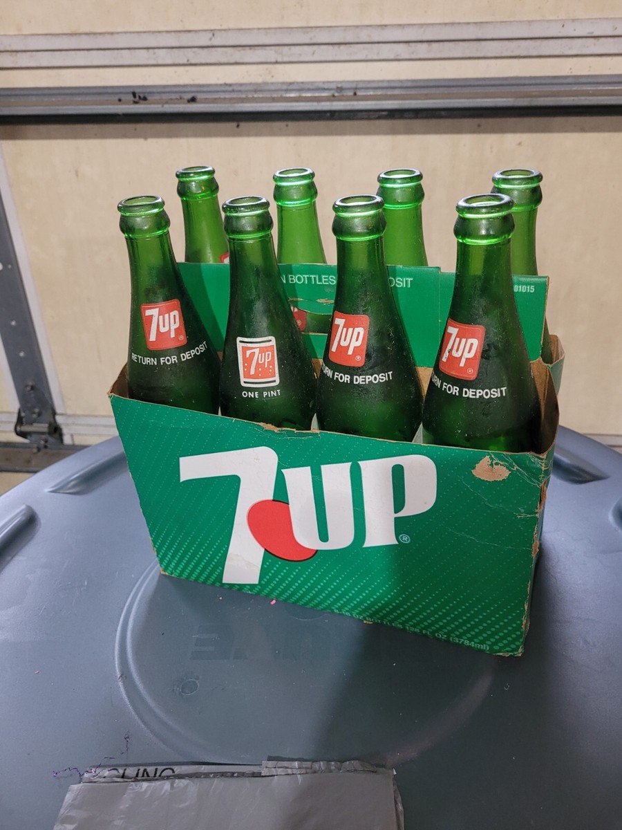 Vintage 7up Bottles 8pack-16oz Mixture Of Old Pop Bottles | eBay