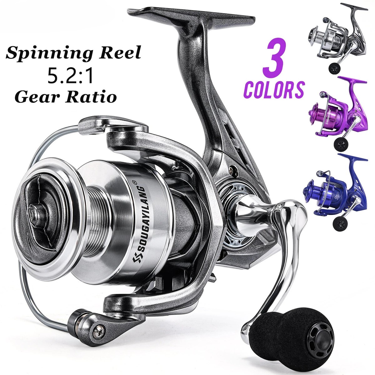 Moulinet Lancer Lourd 5/mo Finance Sougayilang Fishing Reel