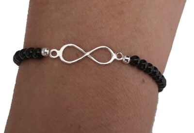 Bracelet Infini Argent 925 Zircone - Femme - Réglable - Cadeau