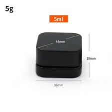 Child Proof 5ml Square jar Glass Containers 100-Pack Square Jar Black
