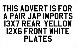 American Import Number Plate 12x6 - Single