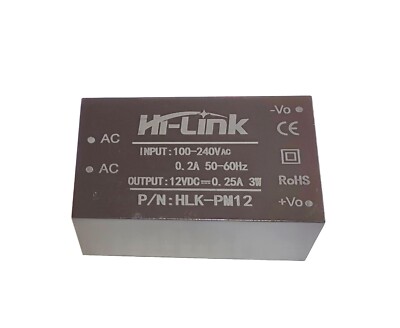 AC~DC12V HLK-PM12 Ultracompact module power 3W 250mA high-efficiency&density