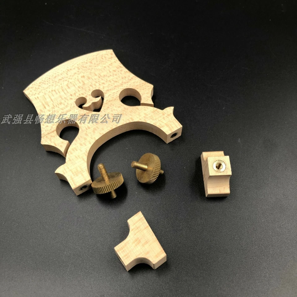 3pcs 4/4 cello bridge adjustable Height Maple wood Full size cello part - Image 4 of 4