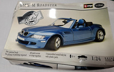 1-24 Testors Burago Die Cast Metal BMW M Roadster Built Blue
