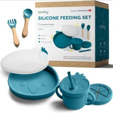 8pc Baby / Toddler / Infant Silicone Dishware Non Slip Cup Plate Bowl