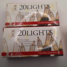 2 Boxes of Merry Brite 50 Clear Christmas Mini Lights Incandescent Indoor Unused