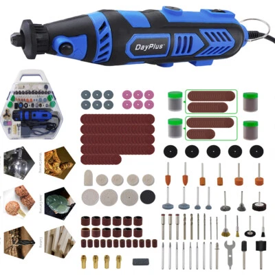 DAYPLUS 252PC ELECTRIC DREMEL TYPE MINI ROTARY HOBBY DRILL MULTI TOOL + CASE